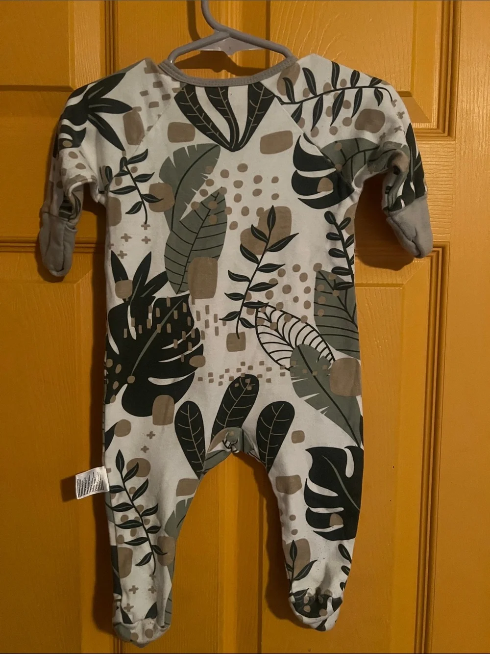 3-6 MONTH YOOFOSS ZIPPER FOOTIE ONE-PIECE ONESIE SLEEPER LEAF PRINT